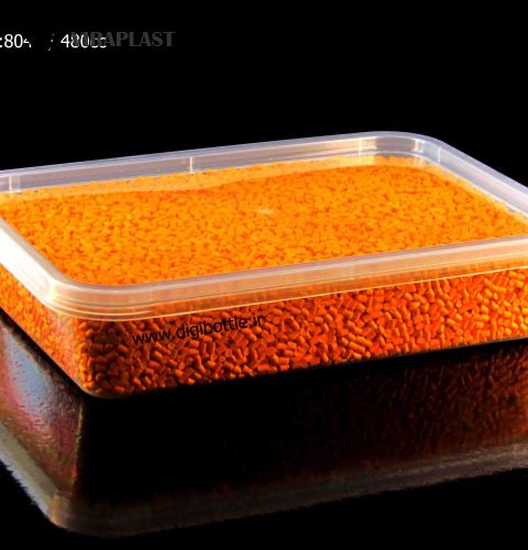  وعاء مستطيل مع غطاء 480 سم مكعب